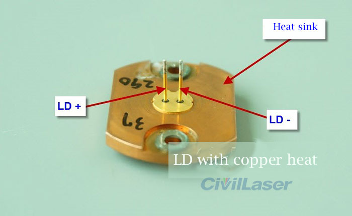 Sencondhand 405nm 500mW Pulse 100mW Blue Violet Laser Diode With Heat Sink TO 18